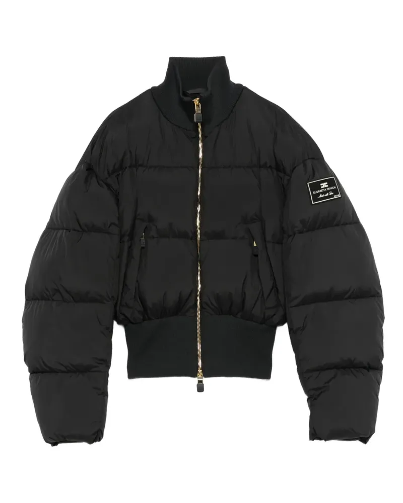 Elisabetta Franchi Steppjacke mit Reißverschluss - Schwarz Schwarz