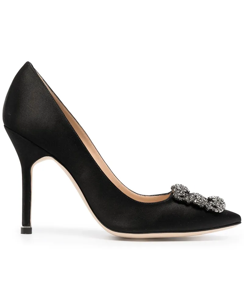 Manolo Blahnik Hangisi Pumps mit Kristallen - Schwarz Schwarz
