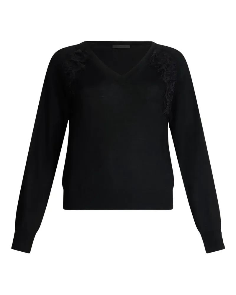 Liu Jo Pullover mit Spitzendetail - Schwarz Schwarz
