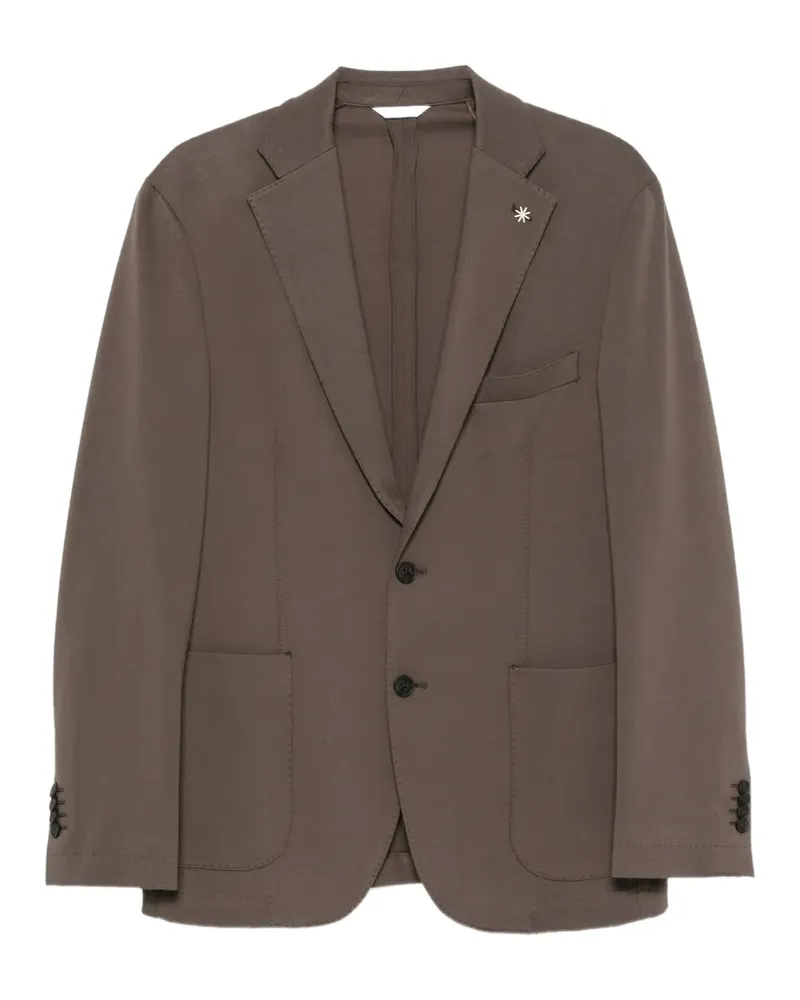 Manuel Ritz Nuvola button-up blazer - Braun Braun