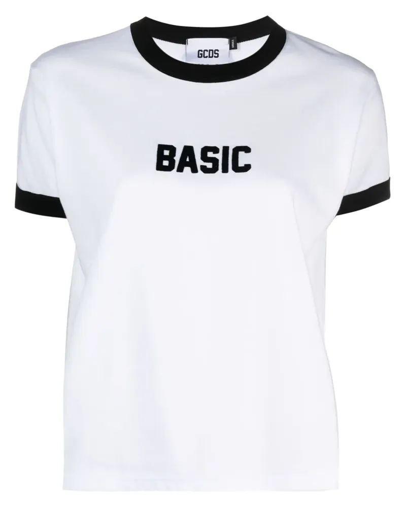 GCDS T-Shirt mit Logo-Print - Weiß Weiß