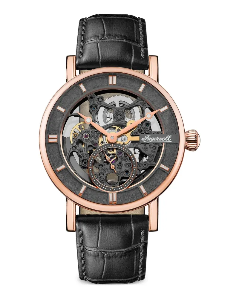 Ingersoll The Herald Skeleton Armbanduhr 40mm - Schwarz Schwarz