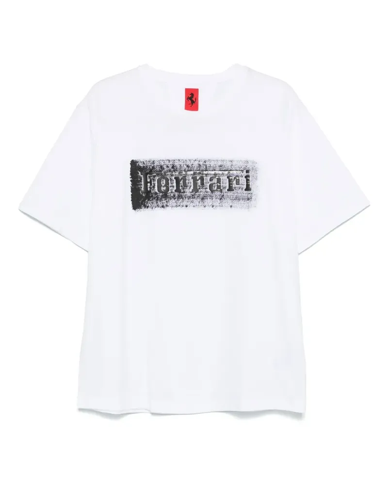 Ferrari T-Shirt mit Logo - Weiß Weiß