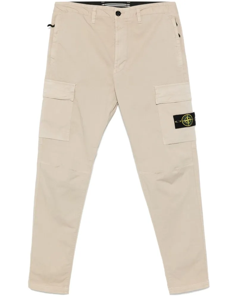Stone Island Tapered-Hose mit Kompass-Patch - Nude Nude
