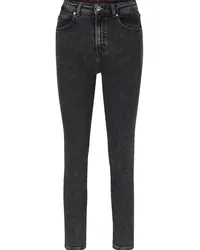 HUGO BOSS Halbhohe Skinny-Jeans Schwarz