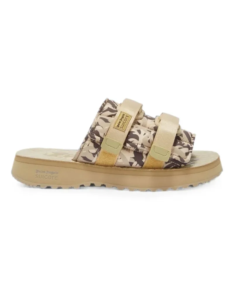 Palm Angels quilted flat sandals - Nude Nude
