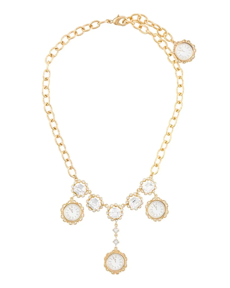 Dolce & Gabbana Halskette mit Uhr-Anhängern - Metallic Metallic