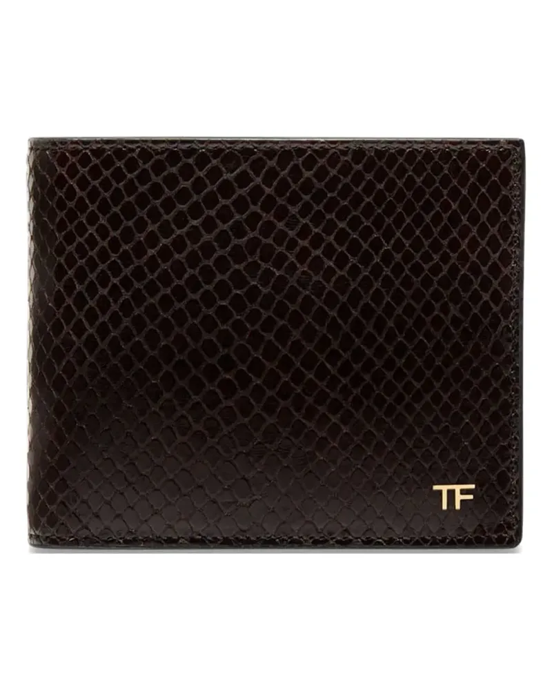 Tom Ford Portemonnaie mit Logo-Schild - Braun Braun