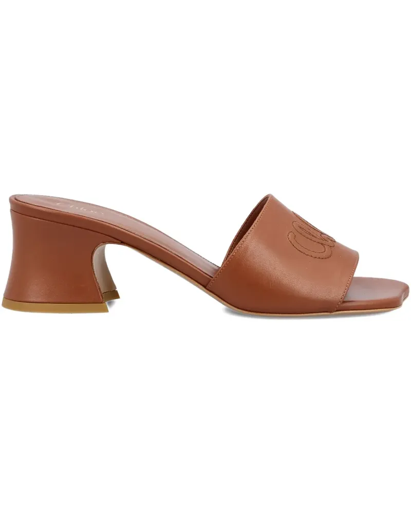 Chloé Soleil Sandalen mit Logo-Prägung 55mm - Braun Braun