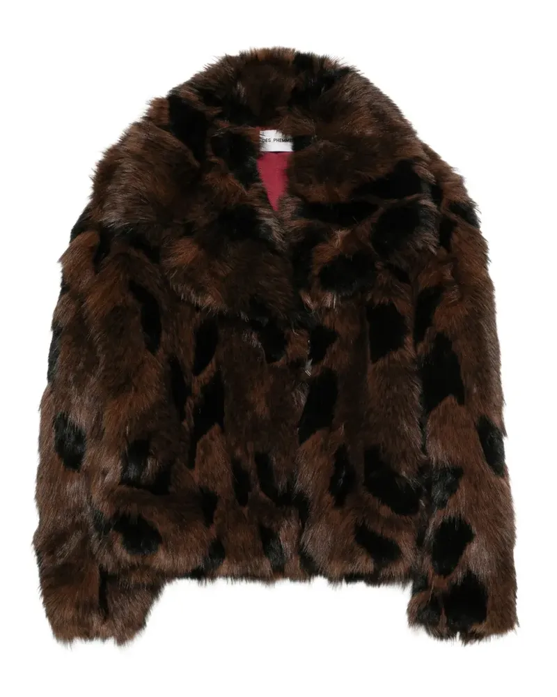 Des Phemmes Jacke aus Faux Fur - Braun Braun