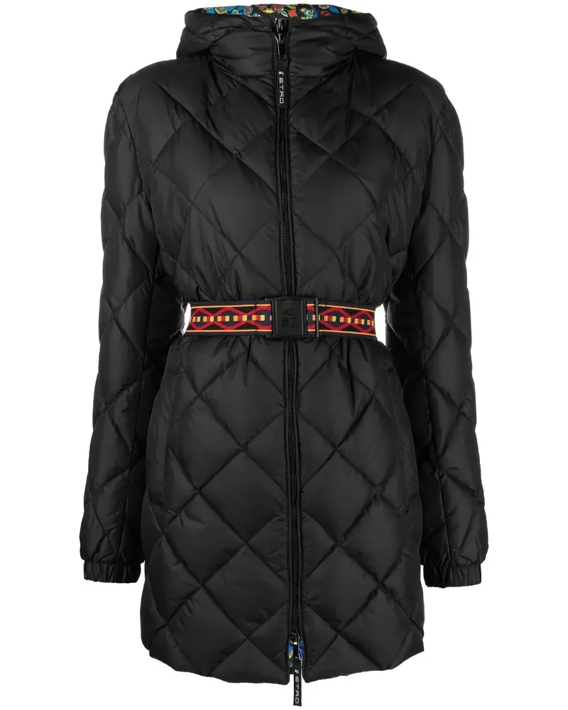 Etro Gesteppter Parka - Schwarz Schwarz
