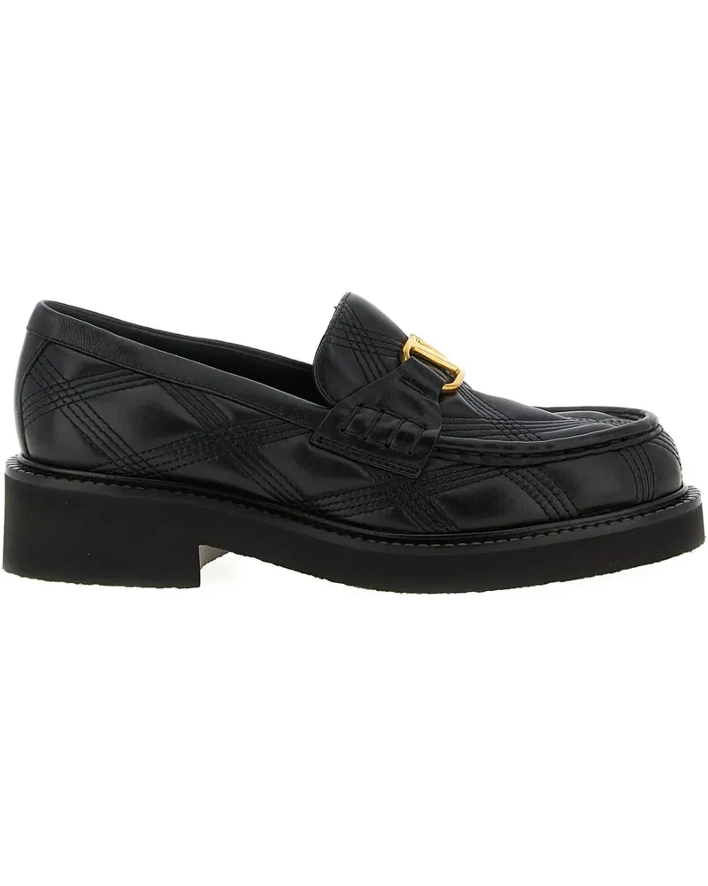 Valentino Garavani Gesteppte Loafer mit VLogo Signature - Schwarz Schwarz