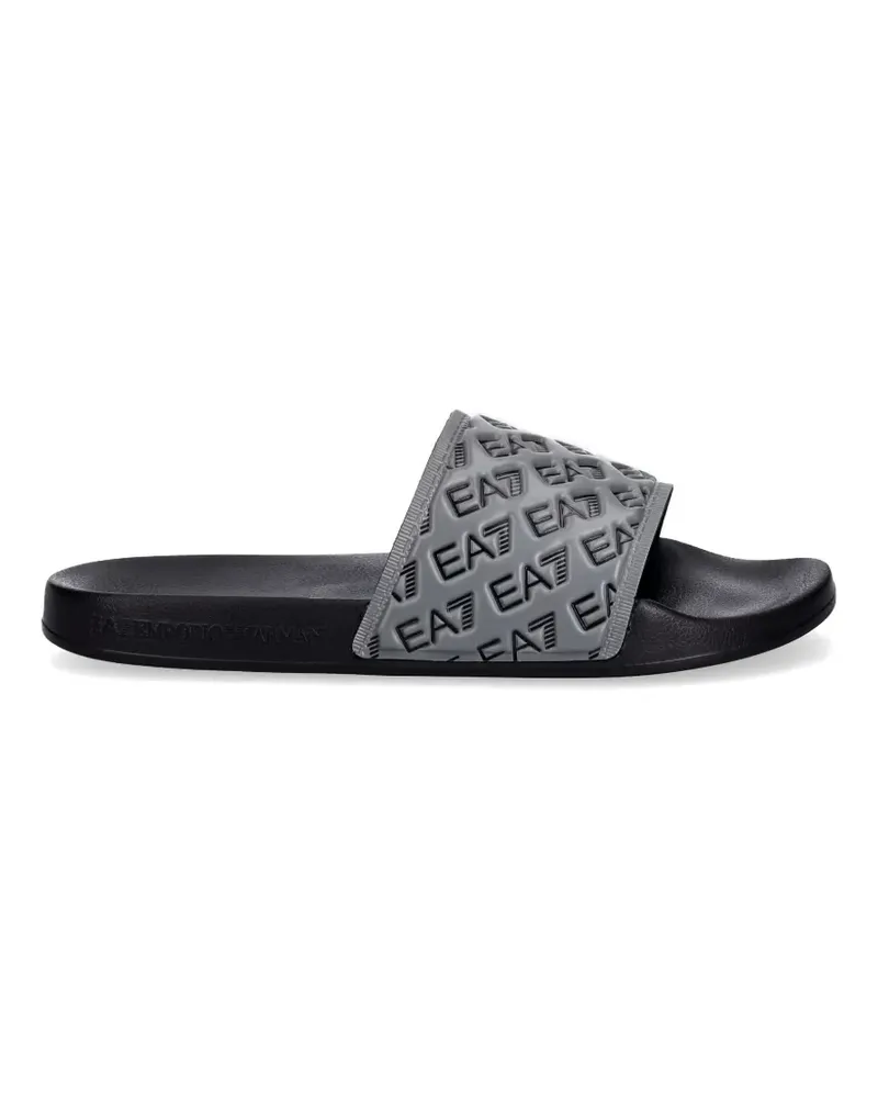EA7 logo-embossed slides - Grau Grau