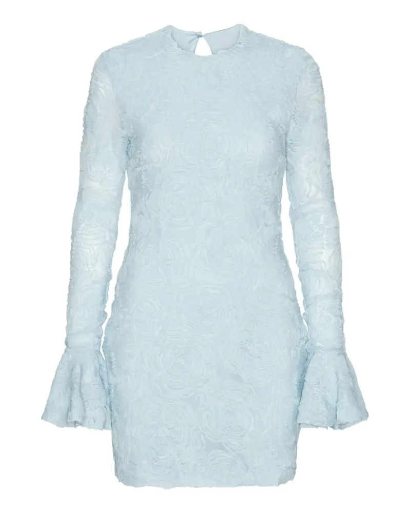 ROTATE Birger Christensen Minikleid aus Blumen-Mesh - Blau Blau