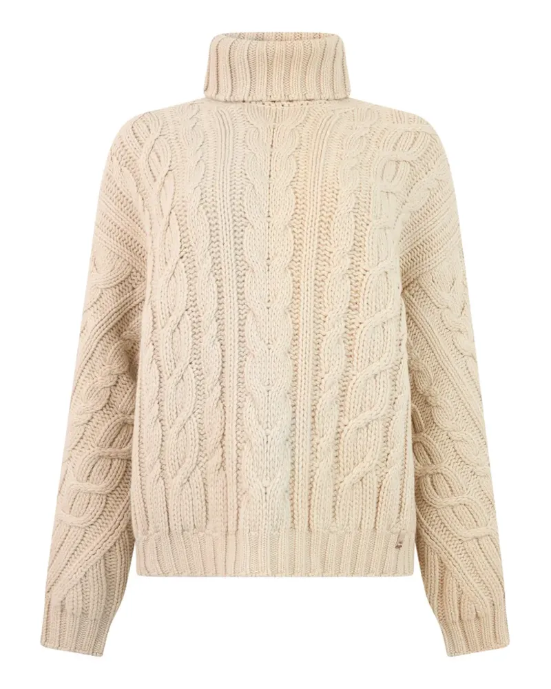 Herno Rollkragenpullover mit Zopfmuster - Nude Nude