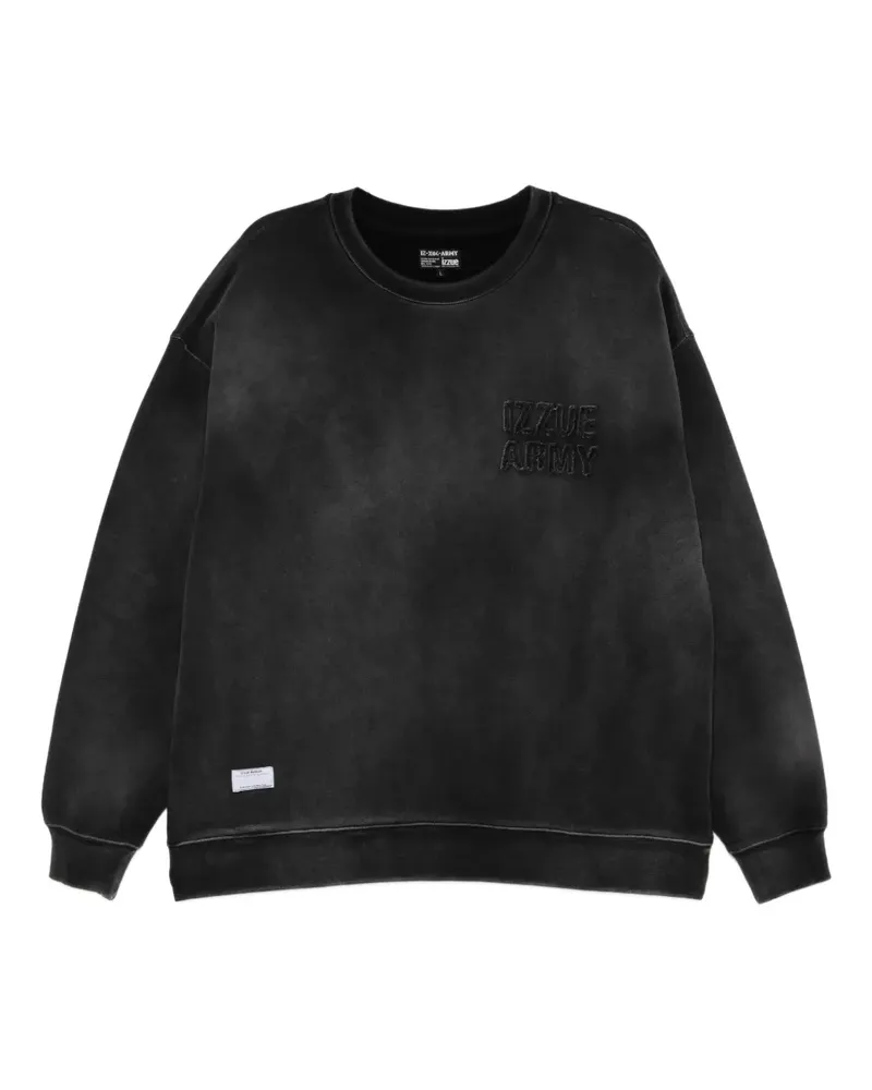 Izzue Sweatshirt mit Logo-Stickerei - Schwarz Schwarz