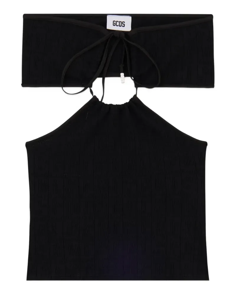 GCDS Oberteil mit Cut-Out - Schwarz Schwarz