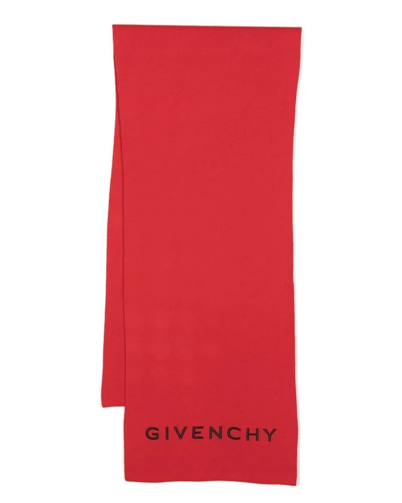 Givenchy Schal mit Intarsien-Logo - Rot Rot
