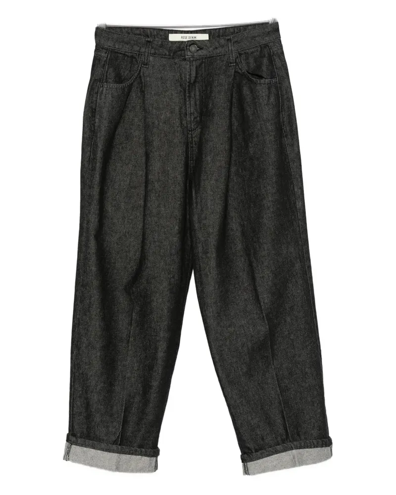 ..,merci pleated jeans - Schwarz Schwarz