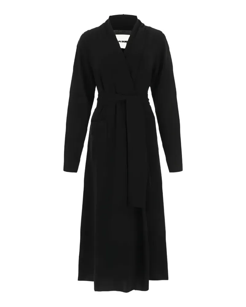 Jil Sander Kaschmirmantel mit V-Ausschnitt - Schwarz Schwarz