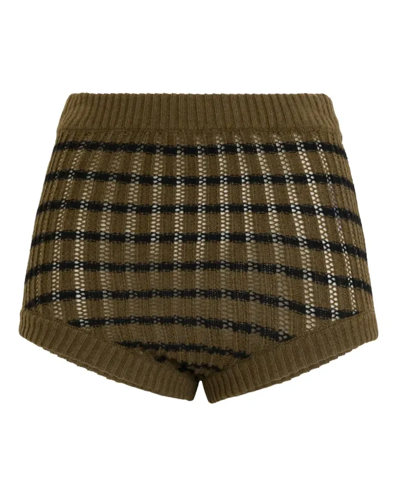 Valentino Garavani Mini Shorts mit Karomuster - Grün Grün