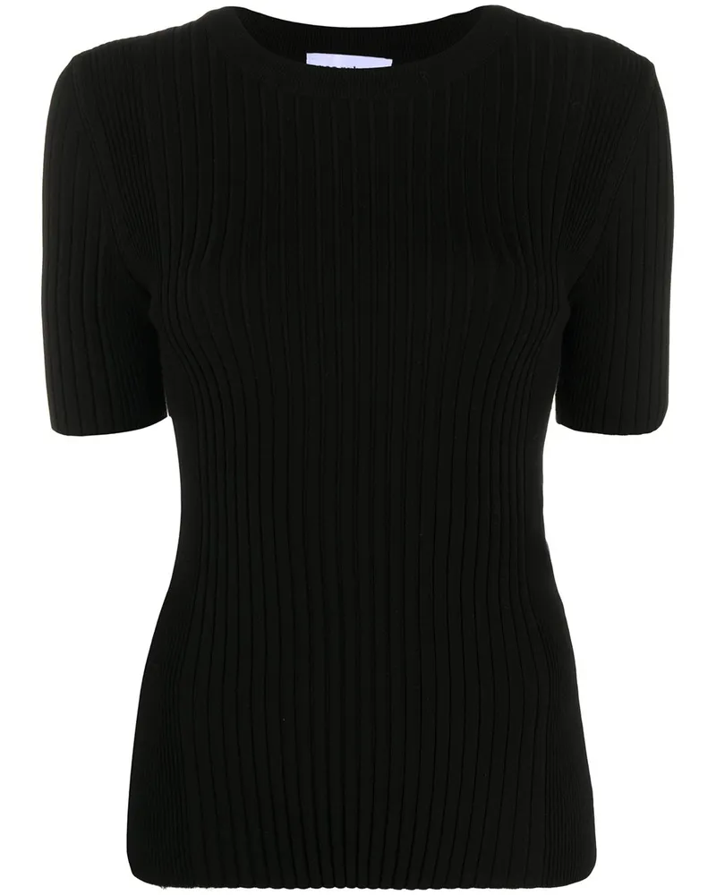Paco Rabanne Geripptes T-Shirt - Schwarz Schwarz