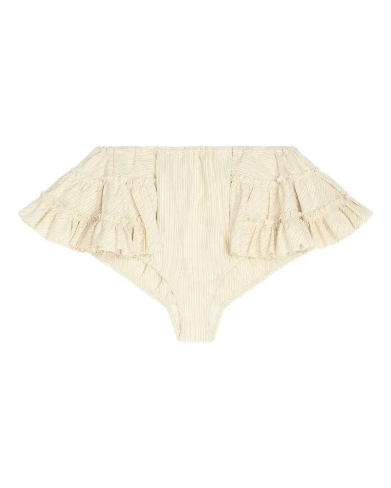 Dries van Noten Kurze Shorts mit Rüschen - Nude Nude