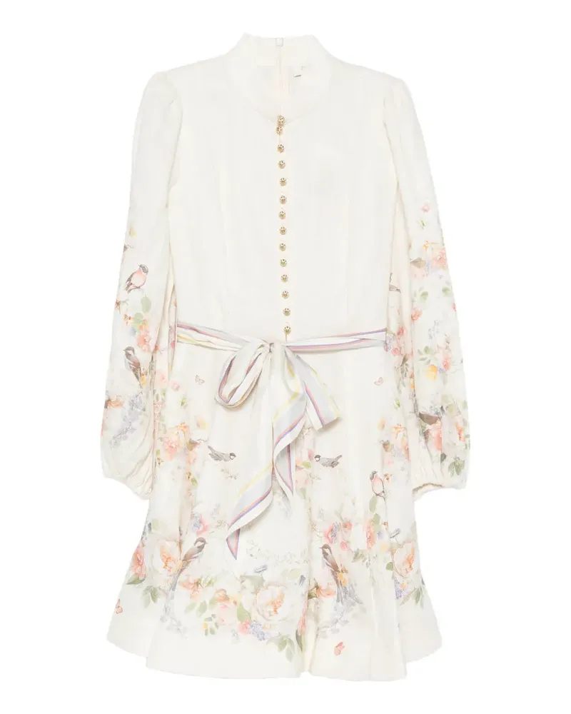 Zimmermann Valiant Minikleid mit Blumenprint - Nude Nude