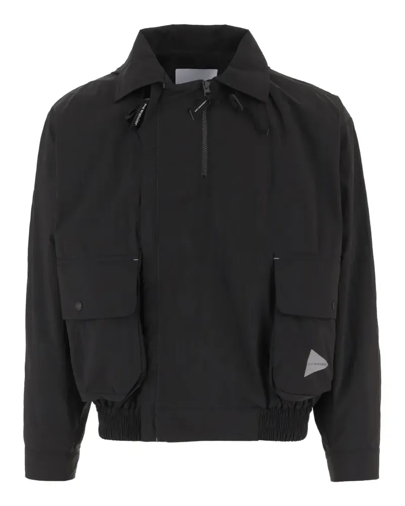 and wander hooded pocket jacket - Schwarz Schwarz