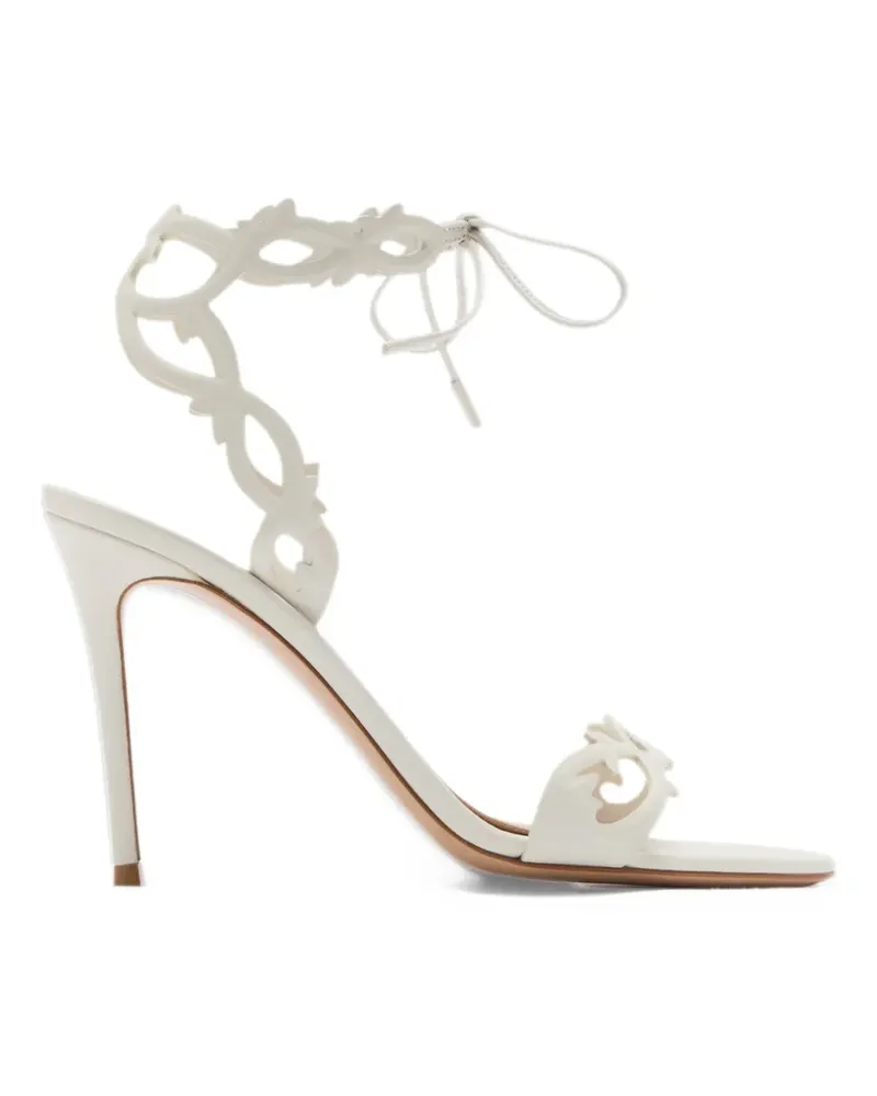 Gianvito Rossi Eden cut-out lace-up sandals - Nude Nude