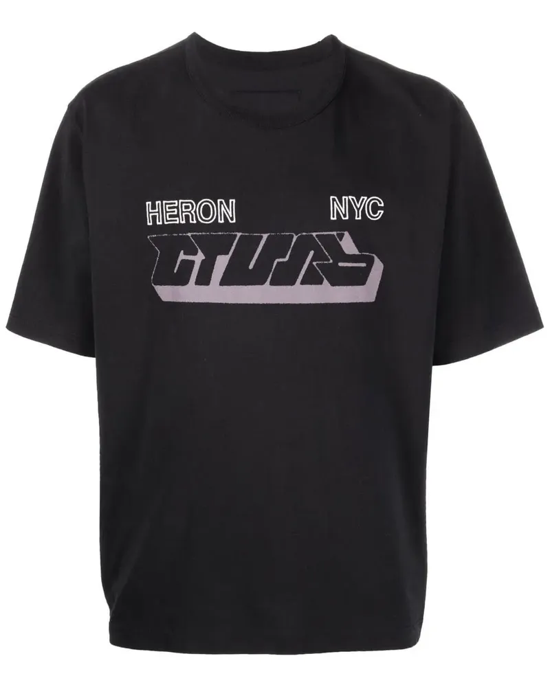 Heron Preston T-Shirt mit Heron-Print - Schwarz Schwarz