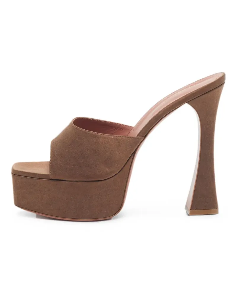 Amina Muaddi Dalida platform sandals - Braun Braun