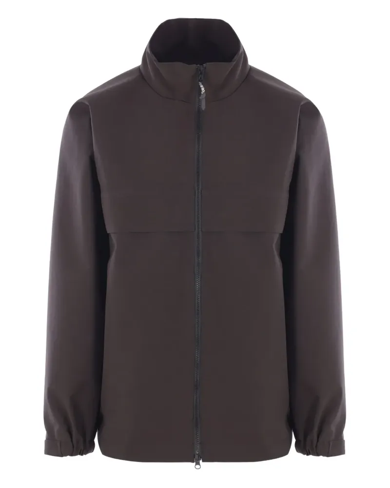 GR10K Doppelreihiger Windbreaker mit Stehkragen - Grau Grau