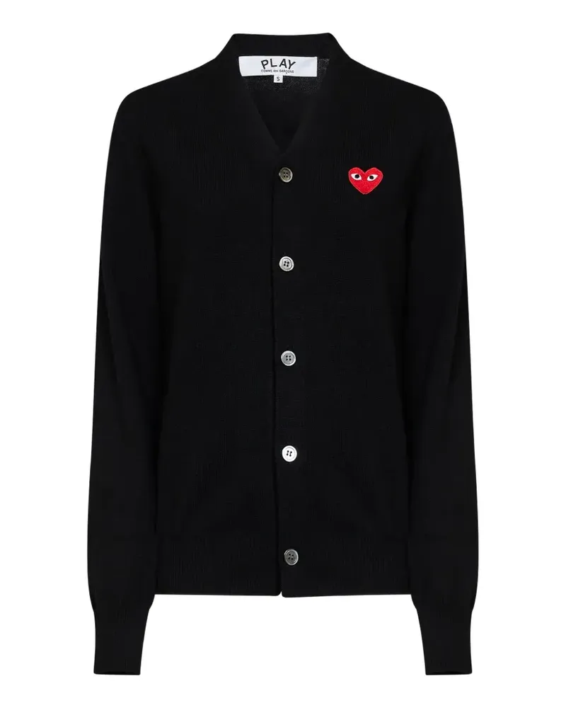Comme des Garçons Play Cardigan mit Emblem - Schwarz Schwarz