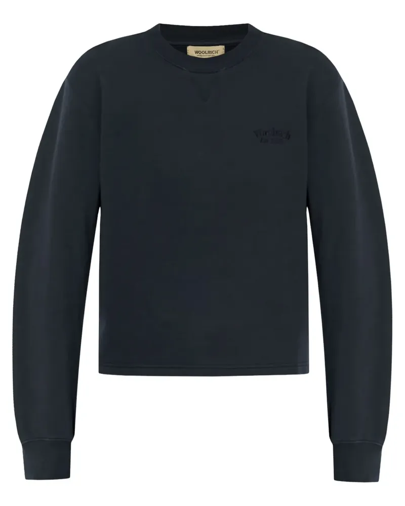Woolrich Sweatshirt mit Logo-Stickerei - Blau Blau