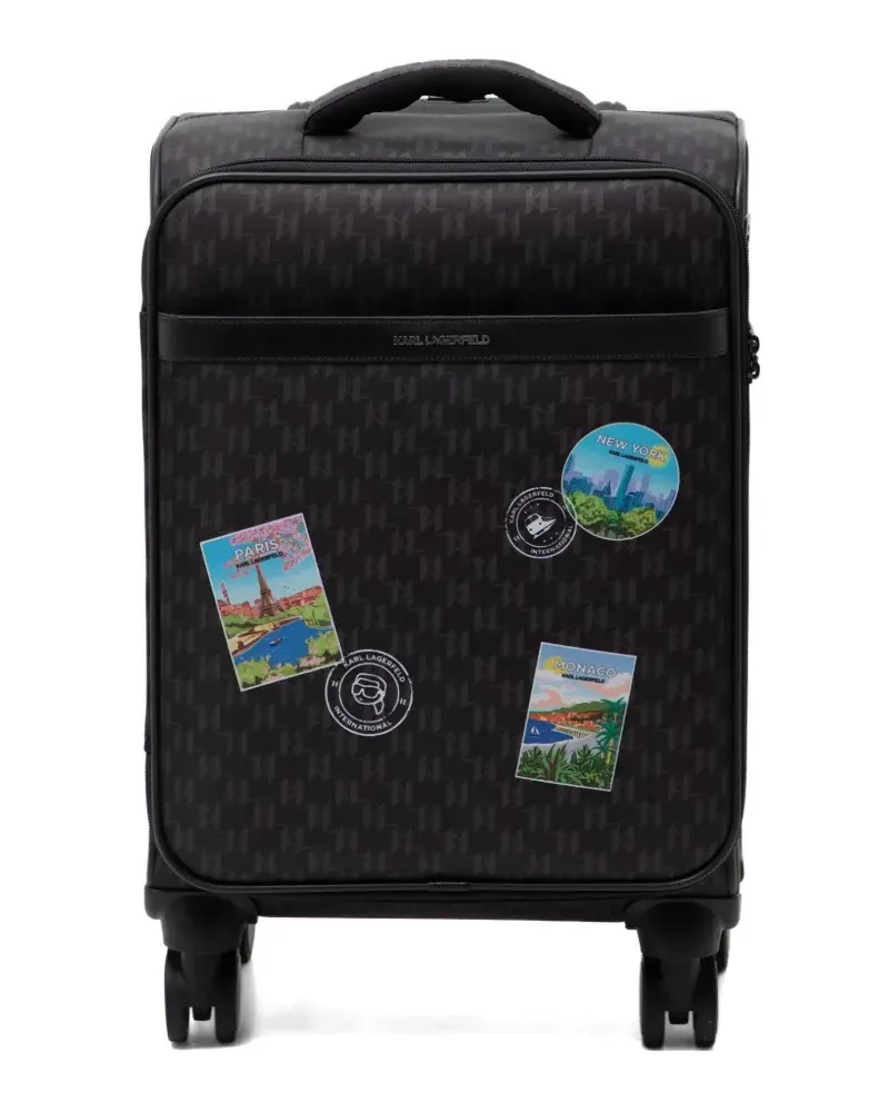 Karl Lagerfeld IKON monogram suitcase - Braun Braun