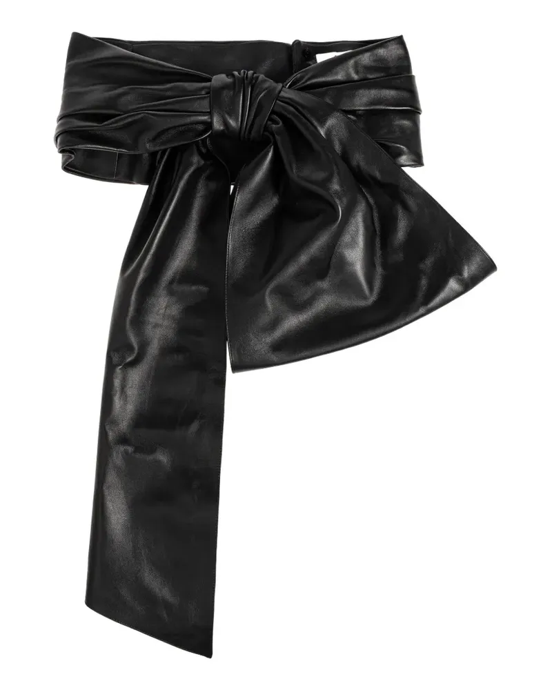 Chloé ruched leather belt - Schwarz Schwarz