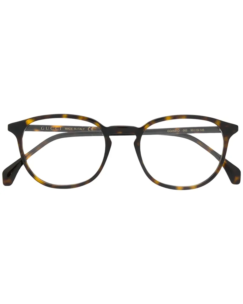 Gucci Runde 'GG0551O' Brille - Braun Braun