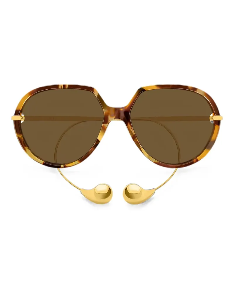 Saint Laurent geometric-frame sunglasses - Braun Braun