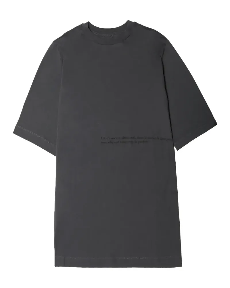Maison Margiela slogan-print mini dress - Grau Grau