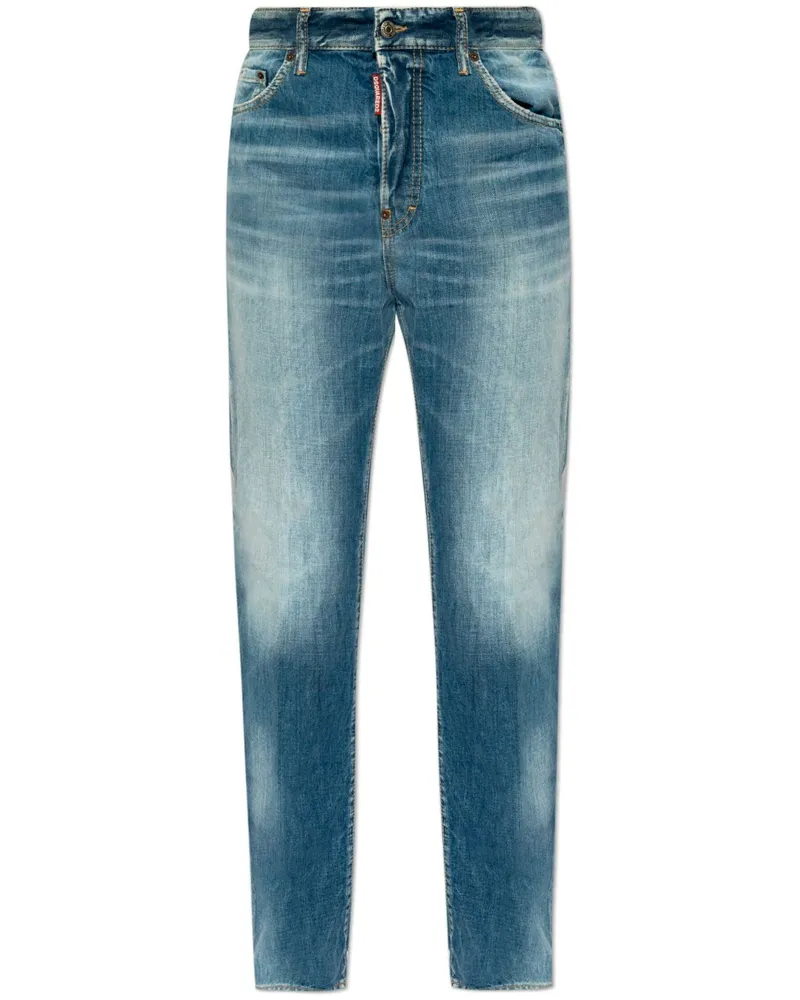 Dsquared2 Gerade Jeans im Layering-Look - Blau Blau