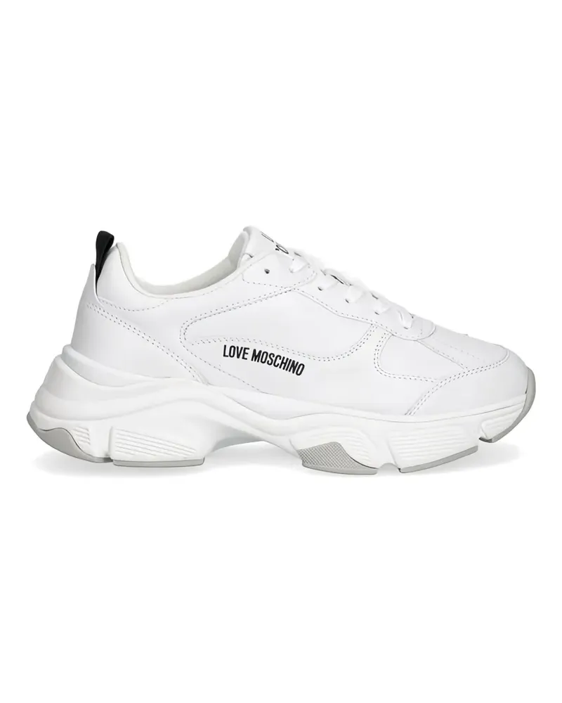 Moschino leather sneakers - Weiß Weiß