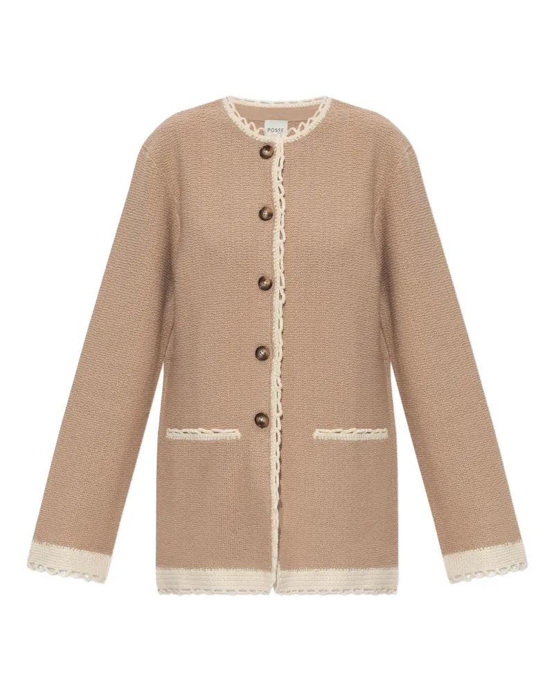 Posse Geknöpfter Willow Cardigan - Nude Nude