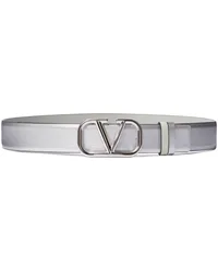 Valentino Garavani Wendbarer VLogo Signature Gürtel 30mm Silber