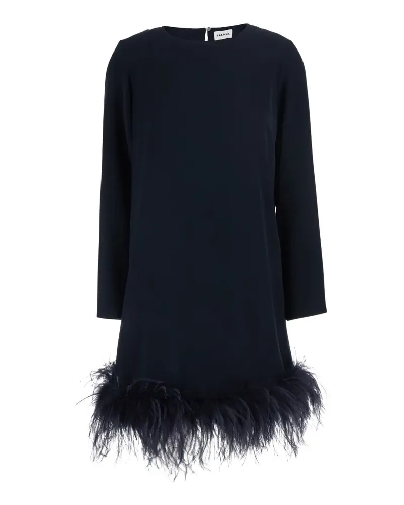 P.A.R.O.S.H. P.A.R.O H. Midikleid mit Federbesatz - Blau Blau