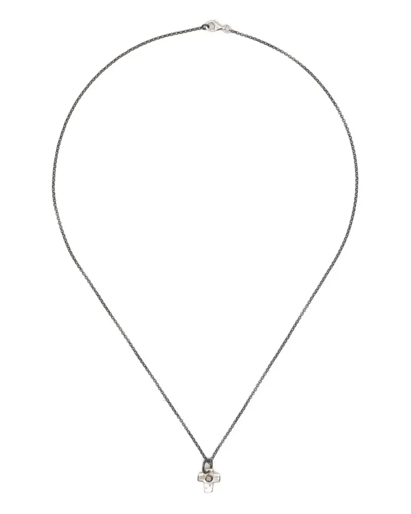 Rosa Maria Halskette aus Sterlingsilber mit Diamant Silber