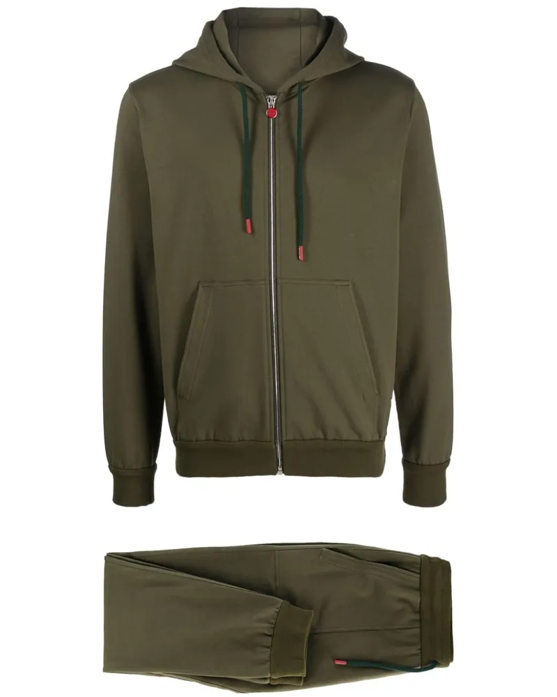 Kiton Jogginganzug mit Kapuze - Grün Grün