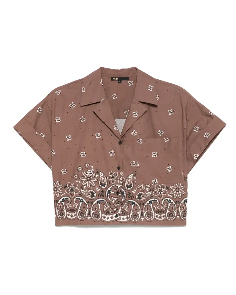 Maje Hemd mit Bandana-Print - Braun Braun
