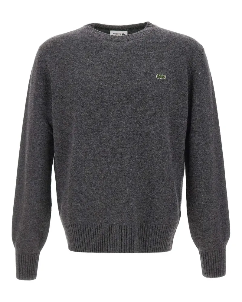Lacoste Bestickter Pullover - Grau Grau