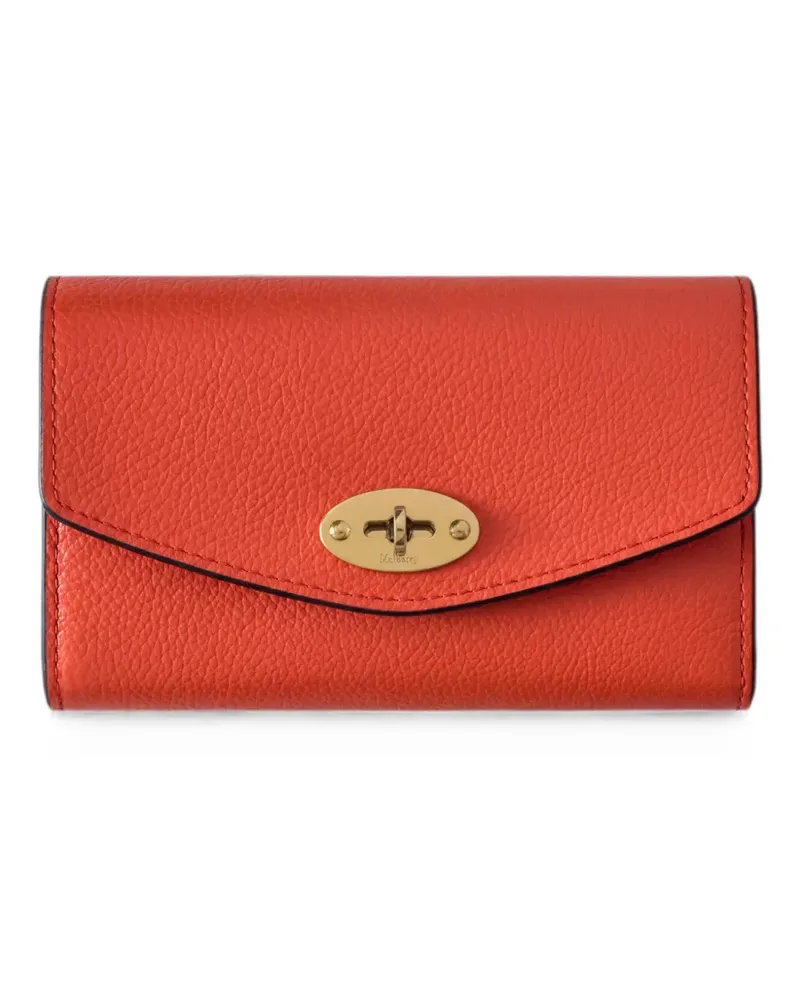 Mulberry Darley grained-leather wallet - Orange Orange